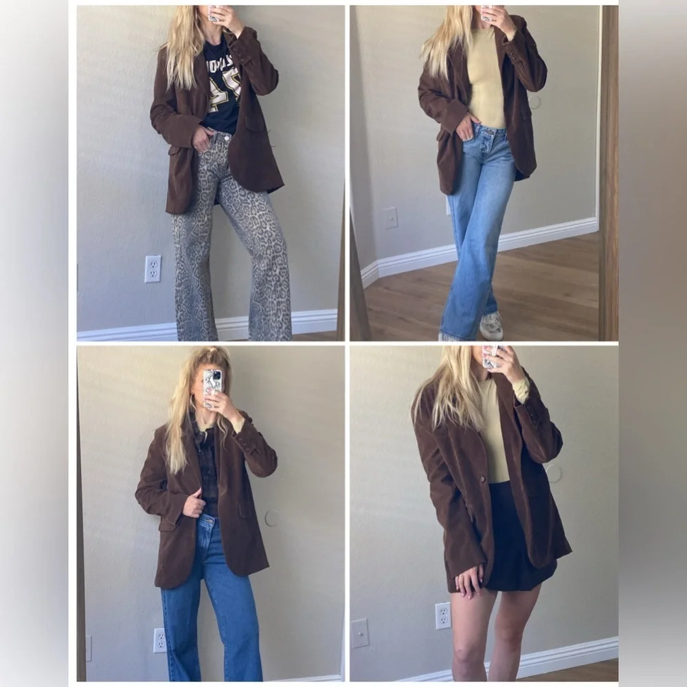 NEW Free People Paper Cut Faux Suede Blazer